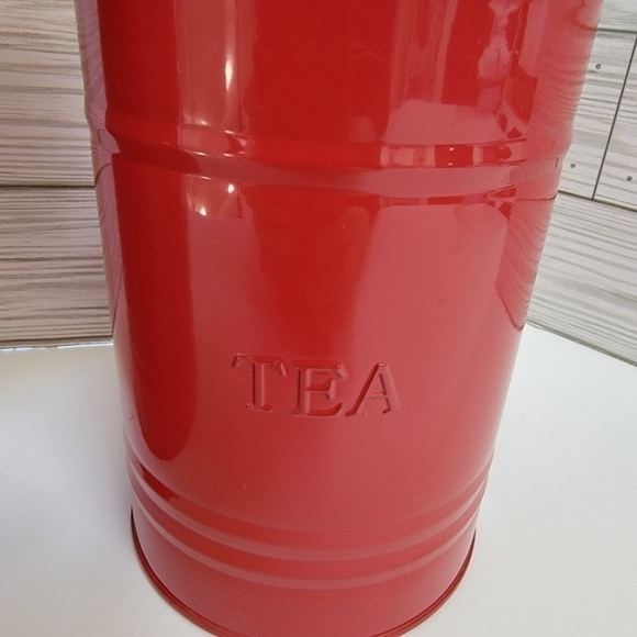 Tea Coffee Sugar Metal Canister Set with Bamboo Lids by Rayware Group NWT - Picture 3 of 10
